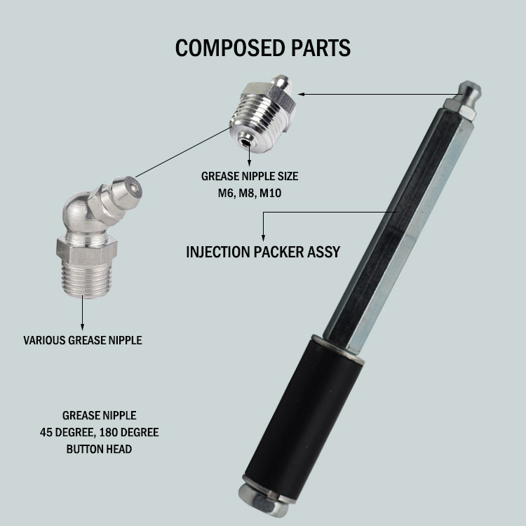 injection packer composed parts