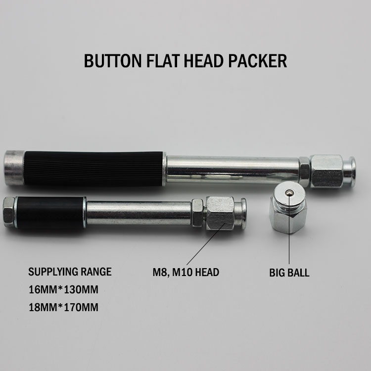 m8 m10 button flat head nipple grout injection packer