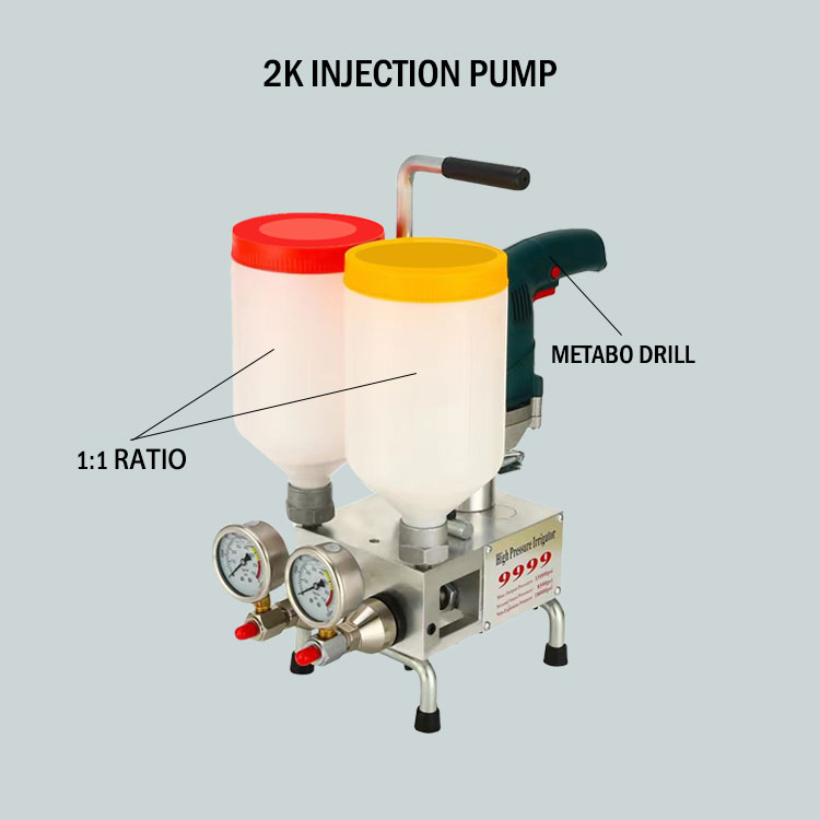 2k dual component grout injection pump machine for pu foam
